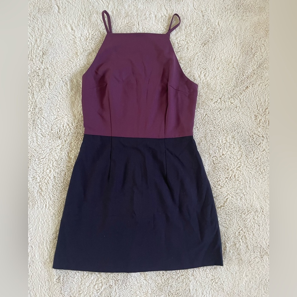 French Connection Navy/Purple Dress - 6